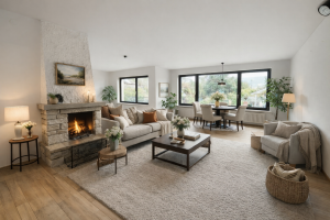 KI-Homestaging Wohnzimmer