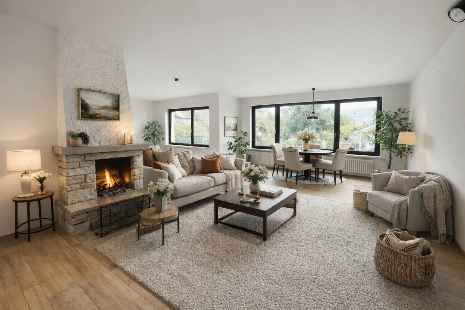 KI-Homestaging Wohnzimmer