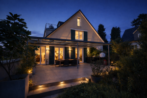 Außenansicht mit Terrasse