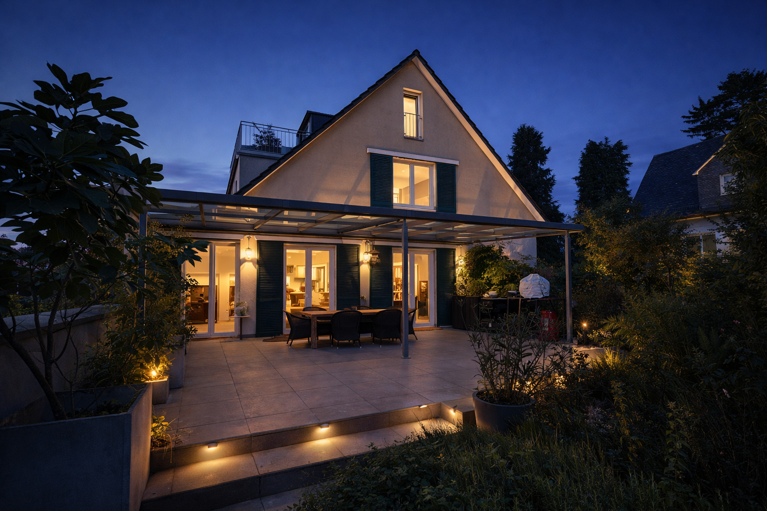Außenansicht mit Terrasse