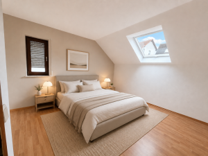 Wohnliche Schlafzimmer-Visualisierung