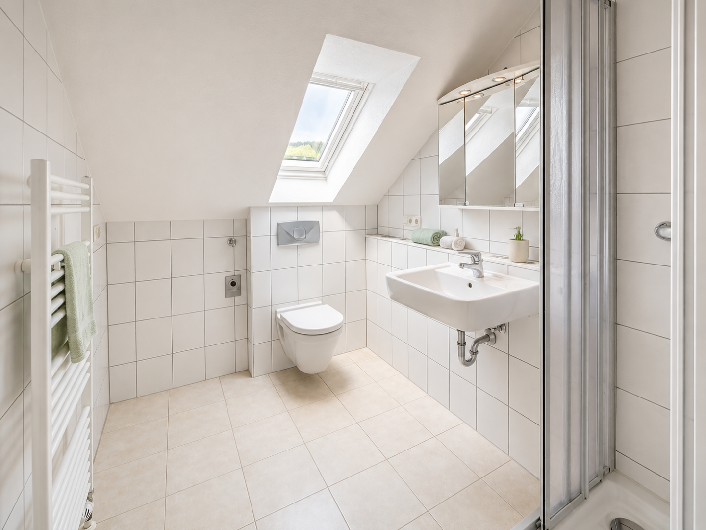 Tageslichtbad mit Dusche