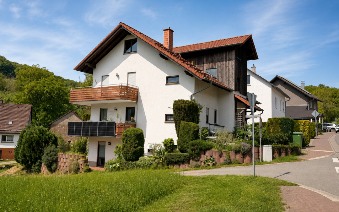 Helle Dachgeschosswohnung mit                                         Stellplatz und Blick ins Grüne