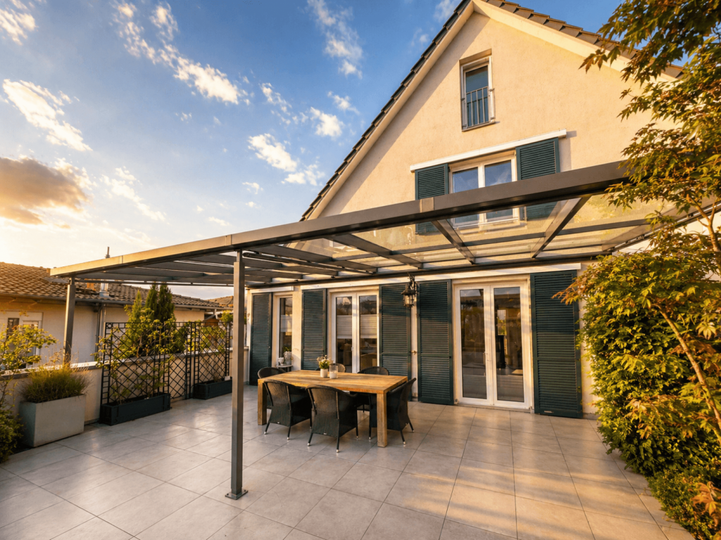 Außenansicht mit Terrasse