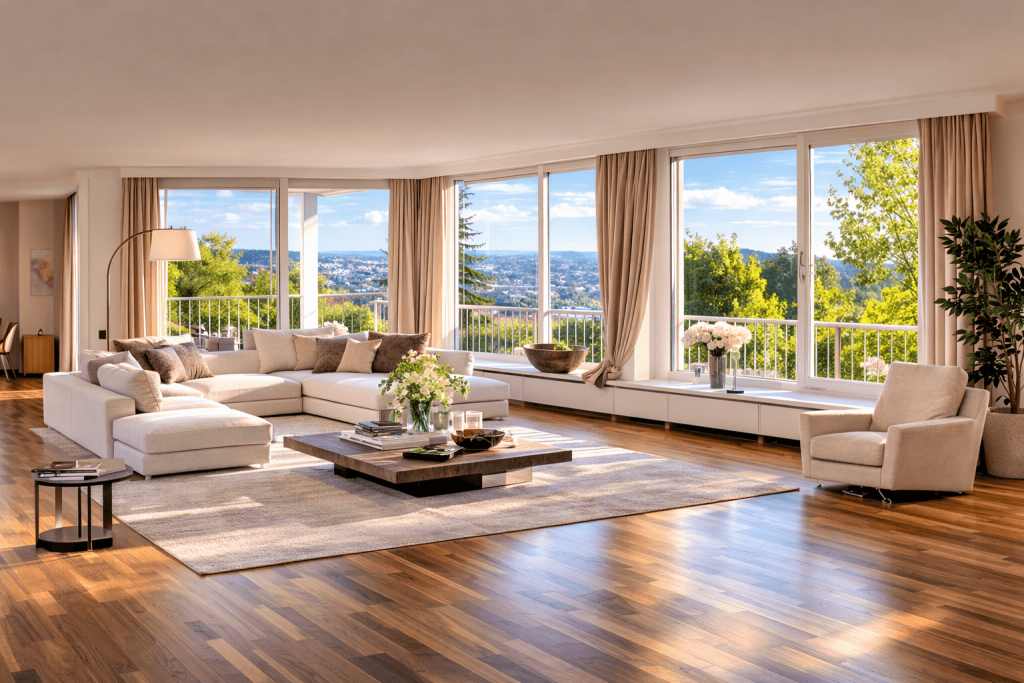 Wohnzimmer mit Blick