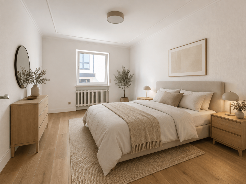 Wohnidee Schlafzimmer – Visualisierung