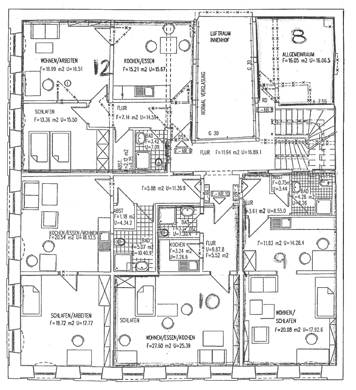 Grundriss Etage