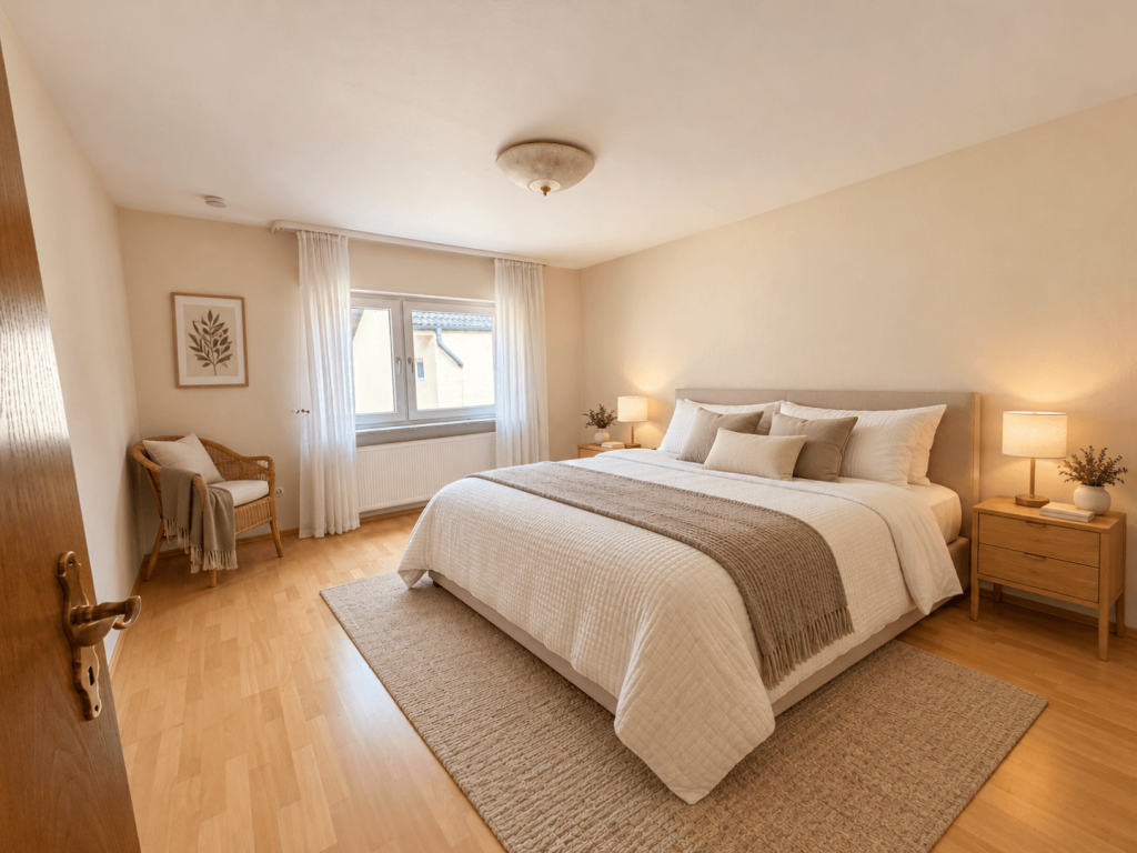 * Virtuelles Staging: Schlafzimmer