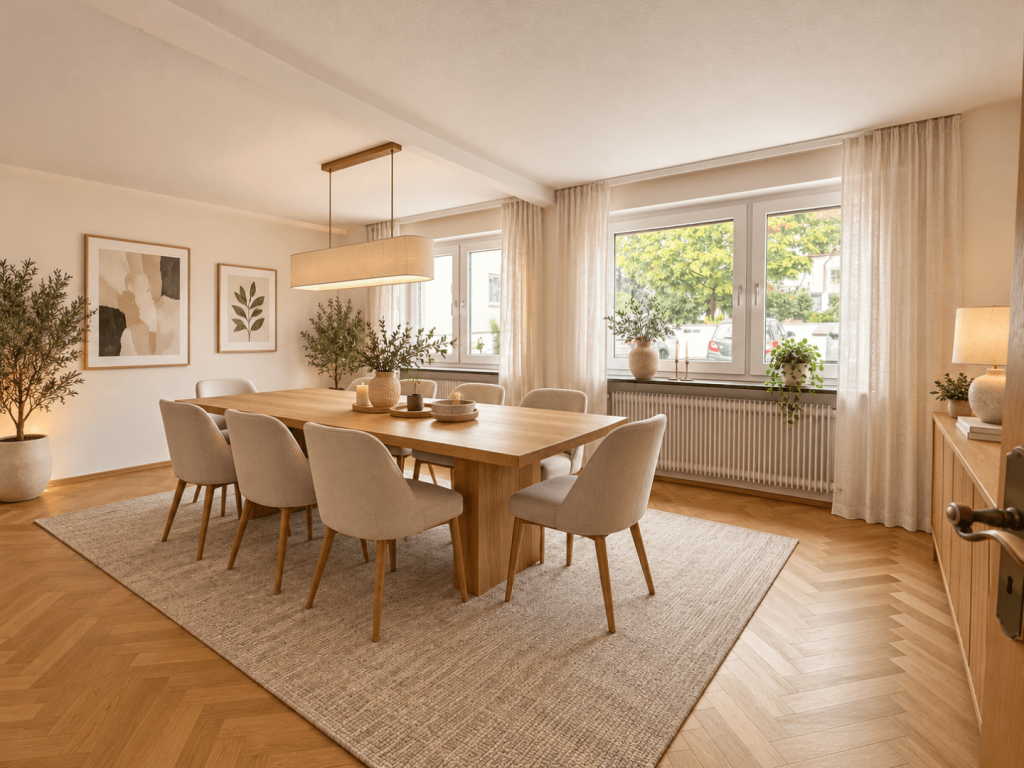 * Virtuelles Staging: Esszimmer